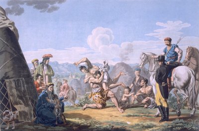 Kalmuks luchando, 1812-13 de E. Karnejeff
